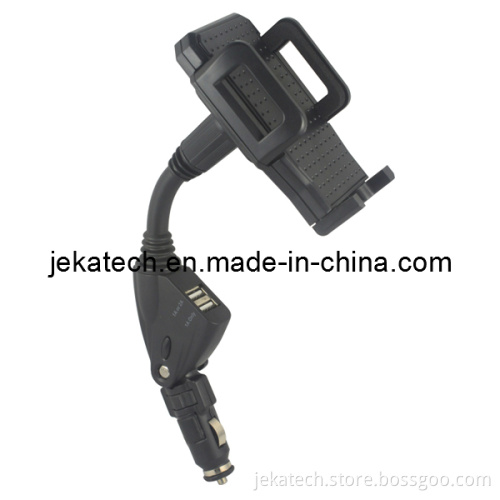 Dual USB Car Charger Combine with Universal Car Holder